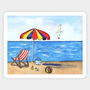 Summer Day at the Beach Sticker